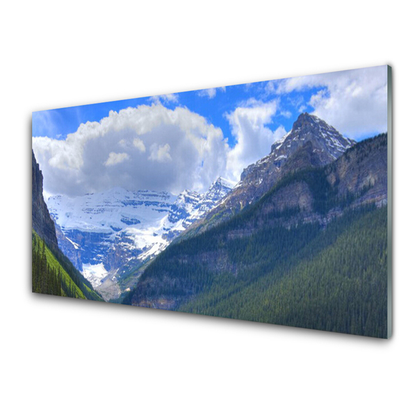 Slika na akrilnem steklu Krajine mountains