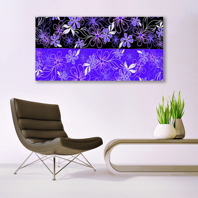 Slika na akrilnem steklu Abstract art designs cvetje