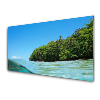 Slika na akrilnem steklu Morje tree landscape