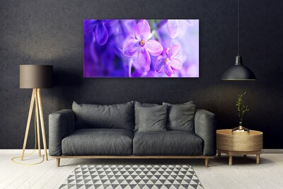 Slika na akrilnem steklu Cvetje vijolična narava
