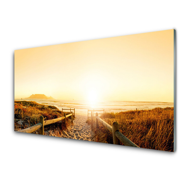 Slika na akrilnem steklu Plaža morje pot