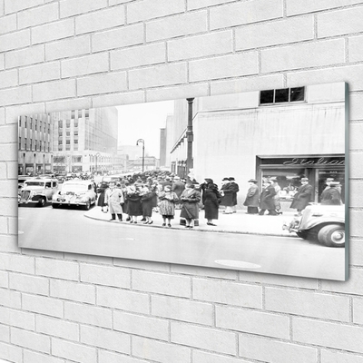 Slika na akrilnem steklu Retro mesto zgodovina