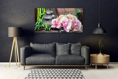 Slika na akrilnem steklu Bamboo orchid spa