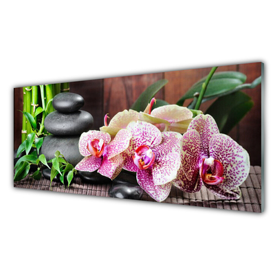 Slika na akrilnem steklu Bamboo orchid spa