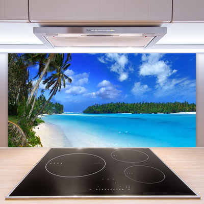 Stenska plošča za kuhinjo Palm beach sea