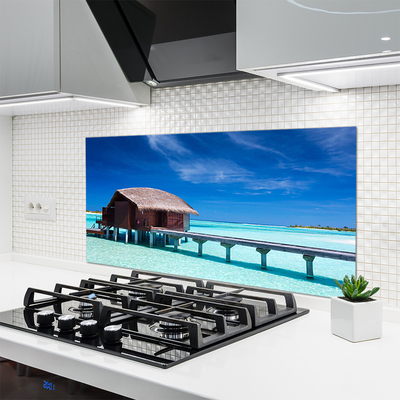 Stenska plošča za kuhinjo Sea beach house arhitektura
