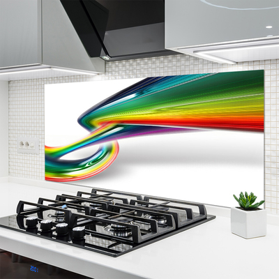 Stenska plošča za kuhinjo Povzetek rainbow art