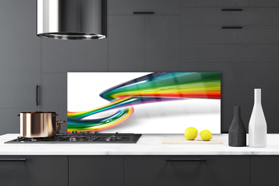 Stenska plošča za kuhinjo Povzetek rainbow art