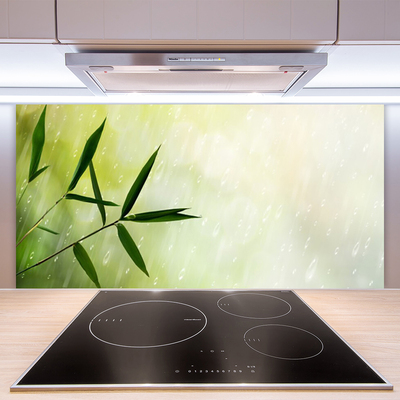 Stenska plošča za kuhinjo Dež listi