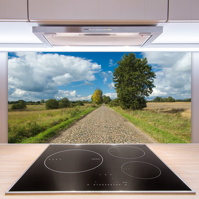 Stenska plošča za kuhinjo Vas cestni pločnik landscape