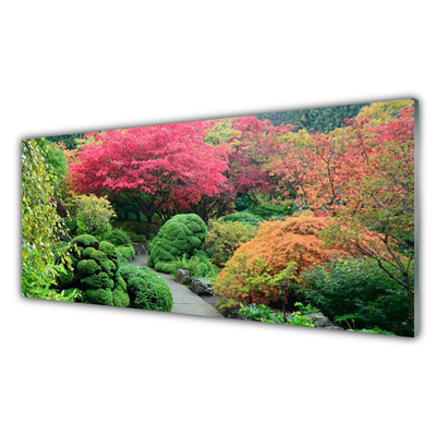 Stenska plošča za kuhinjo Tree flower garden narava