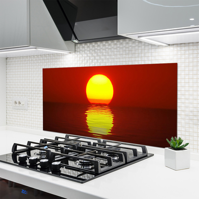 Stenska plošča za kuhinjo Sunset landscape