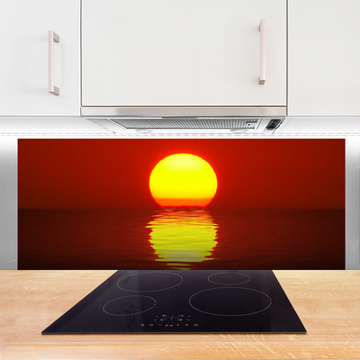 Stenska plošča za kuhinjo Sunset landscape