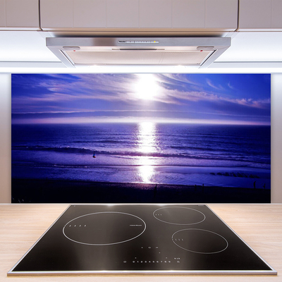Stenska plošča za kuhinjo Sea sun landscape