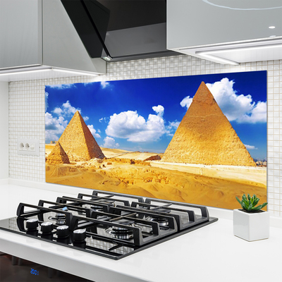 Stenska plošča za kuhinjo Piramide desert landscape