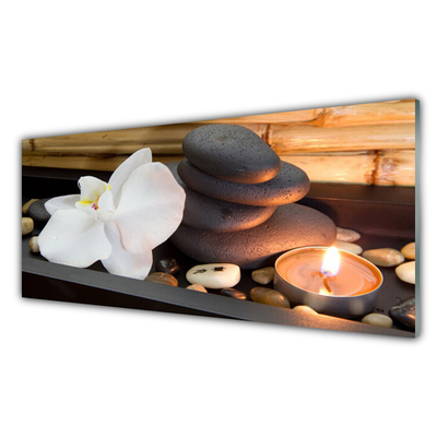 Stenska plošča za kuhinjo Orchid spa sveče