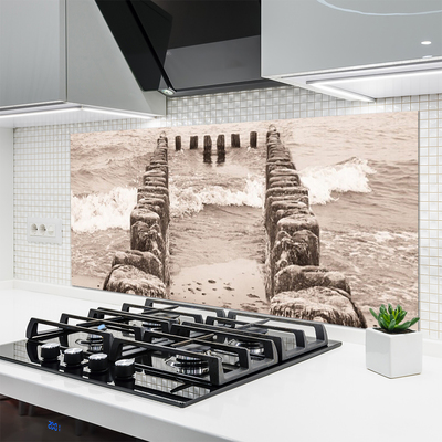 Stenska plošča za kuhinjo Ocean beach arhitektura