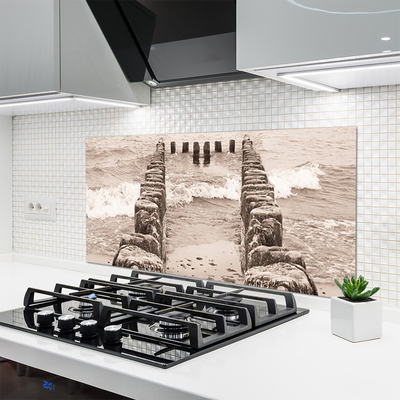 Stenska plošča za kuhinjo Ocean beach arhitektura