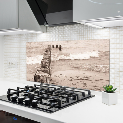 Stenska plošča za kuhinjo Sea beach arhitektura