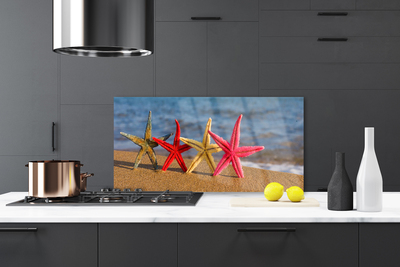 Stenska plošča za kuhinjo Starfish beach art