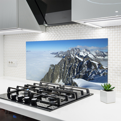 Stenska plošča za kuhinjo Megla mountain landscape