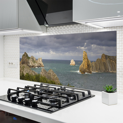 Stenska plošča za kuhinjo Sea rock landscape