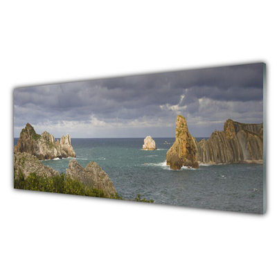 Stenska plošča za kuhinjo Sea rock landscape