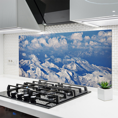 Stenska plošča za kuhinjo Oblaki mountain landscape