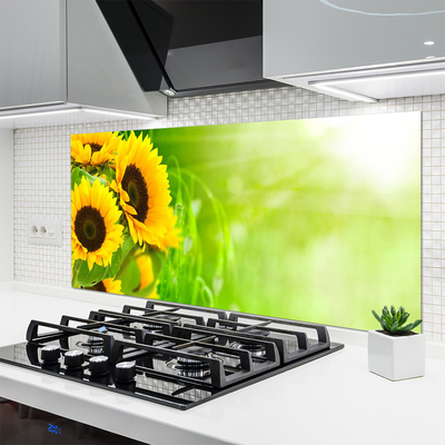 Stenska plošča za kuhinjo Rastlinski sončnice