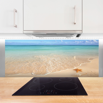 Stenska plošča za kuhinjo Starfish beach landscape