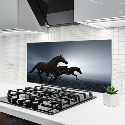 Stenska plošča za kuhinjo Konji živali