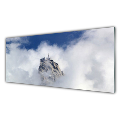 Stenska plošča za kuhinjo Oblaki mountain landscape