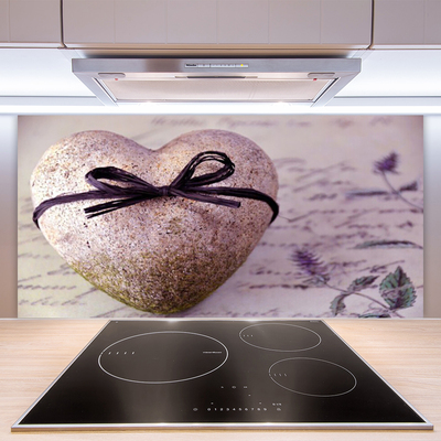Stenska plošča za kuhinjo Stone heart art