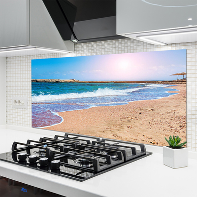 Stenska plošča za kuhinjo Ocean beach landscape