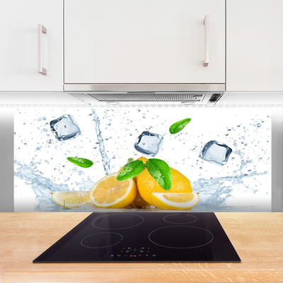 Stenska plošča za kuhinjo Lemon ice kocke kuhinja