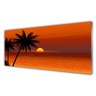 Stenska plošča za kuhinjo Palma sea sun landscape