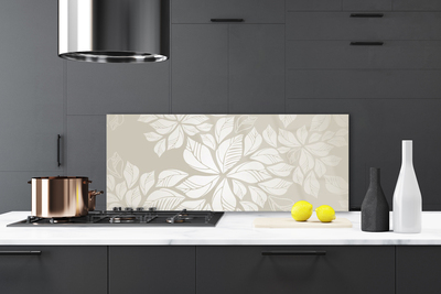 Stenska plošča za kuhinjo Art rastlin cvetje
