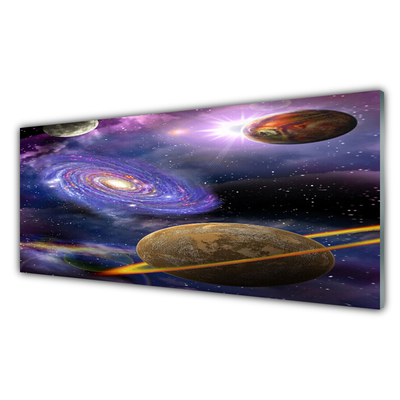 Stenska plošča za kuhinjo Planeti vesolje vesolje
