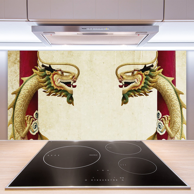 Stenska plošča za kuhinjo Zmaj art