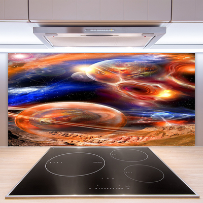 Stenska plošča za kuhinjo Vesolje abstrakcija