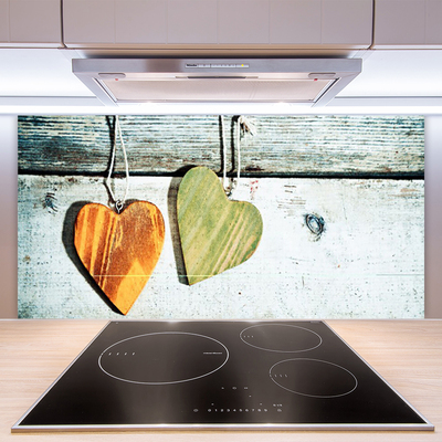 Stenska plošča za kuhinjo Srce wood art