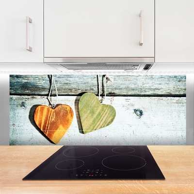 Stenska plošča za kuhinjo Srce wood art