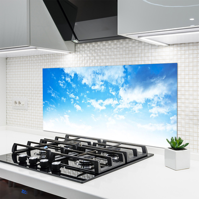 Stenska plošča za kuhinjo Sky oblaki landscape