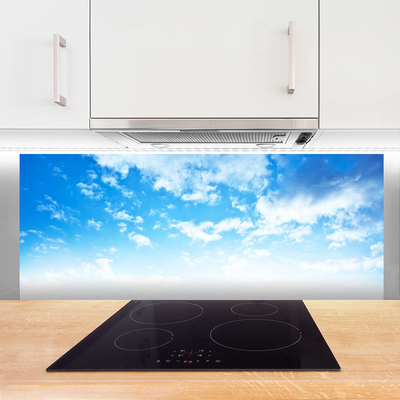 Stenska plošča za kuhinjo Sky oblaki landscape