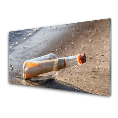 Zidna obloga za kuhinju Pismo bottle beach art