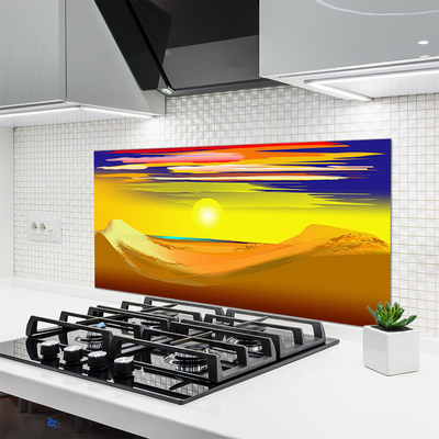 Zidna obloga za kuhinju Desert sun art