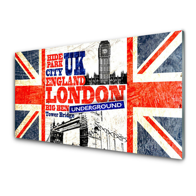 Zidna obloga za kuhinju London flag art