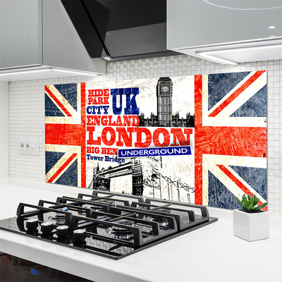 Zidna obloga za kuhinju London flag art
