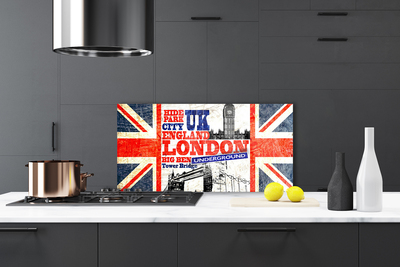 Zidna obloga za kuhinju London flag art