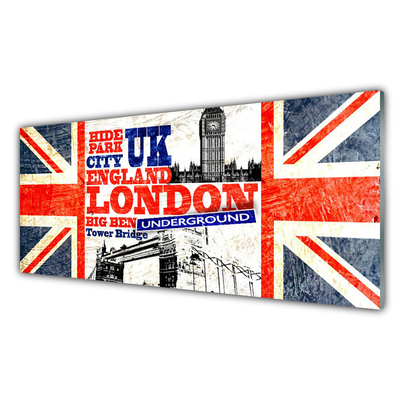 Zidna obloga za kuhinju London flag art
